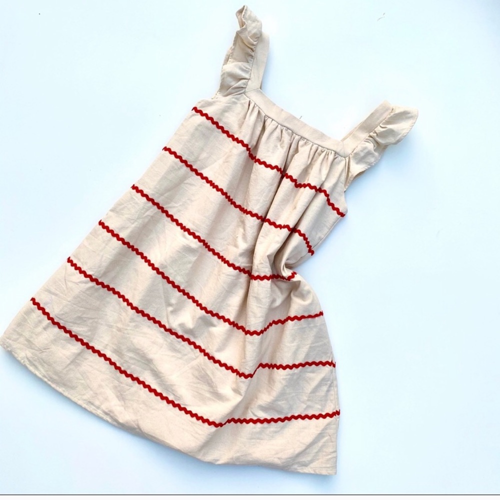 VICI | Ricrac + Ruffles Pocketed Linen Dress - Picture 6 of 16